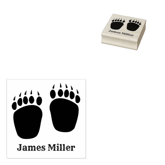 Zwart Beer Kleding Rubberstempel Rubberstempel (Gestempeld)