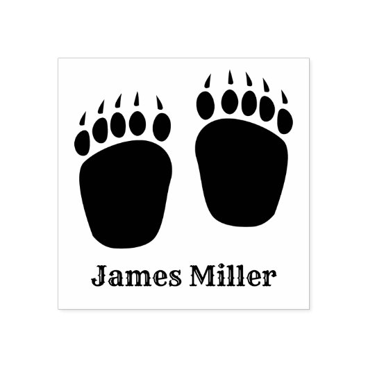 Zwart Beer Kleding Rubberstempel Rubberstempel (Afrduk)