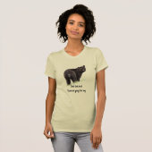 Zwart Beer met Motivatie quote T-shirt (Voorkant volledig)