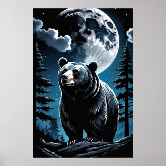 Zwart Beer Moon Poster (Voorkant)