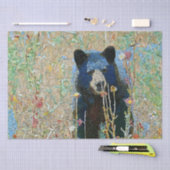 Zwart Beer Mozaïek Patroon Print Decoupage Tissuepapier (Craft)