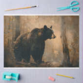 Zwart Beer olieverfschilderij Decoupage Tissuepapier (Craft)