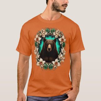 Zwart Beer omgeven door Yucca flower New Mexico S T-shirt