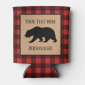 Zwart Beer op een rood en zwart speldenmodel op ma Blikjeskoeler (Voorkant)