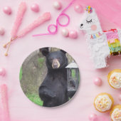 Zwart Beer Papieren Bordje (Feest)