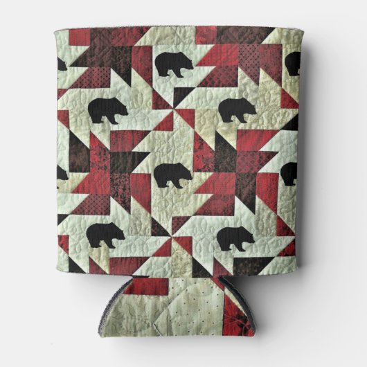 Zwart Beer Quilt Blikjeskoeler (Voorkant)