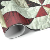 Zwart Beer Quilt Cadeaupapier (Rol Hoek)