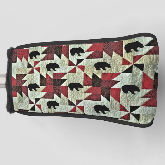 Zwart Beer Quilt Golfheadcover (Voorkant)