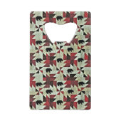 Zwart Beer Quilt Kredietkaart Flessenopener (Voorkant)