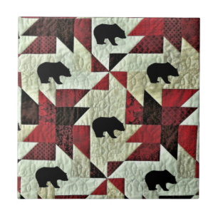 Zwart Beer Quilt Tegeltje