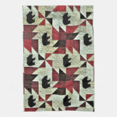 Zwart Beer Quilt Theedoek (Verticaal)