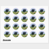zwart beer ronde sticker (Vel)