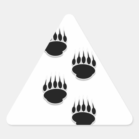 Zwart Beer schilderafdrukken Driehoek Sticker (Voorkant)