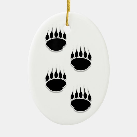 Zwart Beer schilderafdrukken Keramisch Ornament (Voorkant)