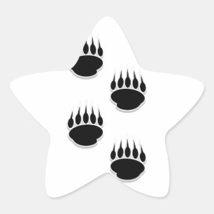 Zwart Beer schilderafdrukken Ster Sticker