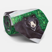Zwart Beer schilderen Stropdas (Opgerold)