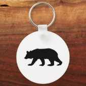 Zwart Beer Silhouette Sleutelhanger (Voorkant)
