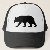 Zwart Beer Silhouette Trucker Pet (Voorkant)