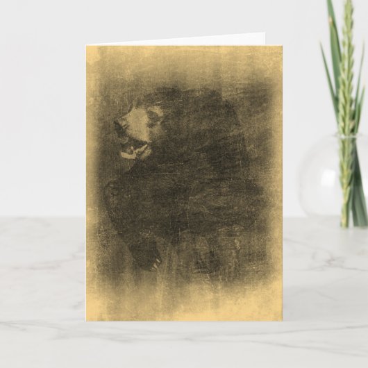 Zwart Beer  Wenskaarten Kaart (Voorkant)