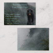 Zwart Beer Wildlife & Misty Forest Visitekaartjes (Voorkant / Achterkant)