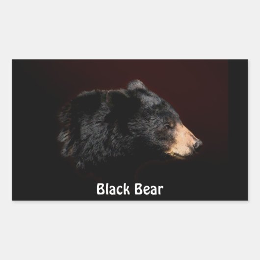 Zwart Beer Wildlife Sticker Cadeaus (Voorkant)