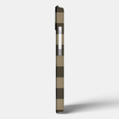 Zwart Beige Buffel Plaid Check Pattern Case-Mate iPhone Case (Achterkant / Links)
