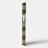 Zwart Beige Buffel Plaid Check Pattern Case-Mate iPhone Case (Achterkant / Rechts)