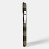 Zwart Beige Buffel Plaid Check Pattern Case-Mate iPhone Case (Achterkant / Links)