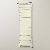 Zwart Beige Verticaal Streeppatroon Lichaamskussen (Voorkant Verticaal)