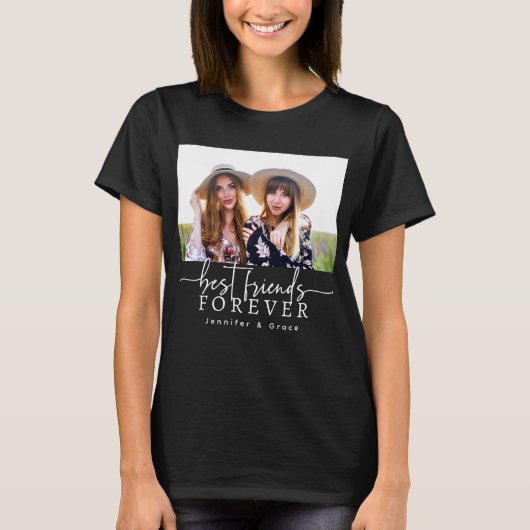 Zwart Best Friends Forever T-shirt (Voorkant)
