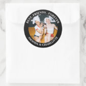 Zwart beste vrienden voor altijd Sticker (Tas)