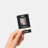 Zwart beveiligingsidentiteitskaart badge (Handheld)