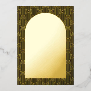 Zwart Bewaar de datum Gouden Folie Kaart