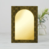 Zwart Bewaar de datum Gouden Folie Kaart (Staand Voorkant)