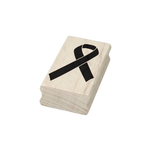 Zwart bewustzijn Ribbon + jouw boodschap Rubberstempel (Stempel)