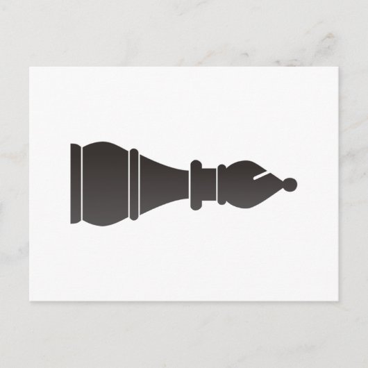 Zwart bisschopsmaakstuk briefkaart (Voorkant)