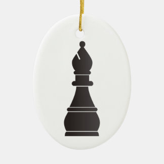 Zwart bisschopsmaakstuk keramisch ornament