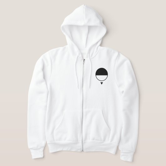 Zwart & Blank Cirkel Hoodie (Laagn)