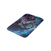 Zwart, blauw en bordeaux stropdas kleurstof marmer badmat (Gekanteld)