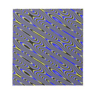 Zwart blauw en geel Zwemblok Notitieblok