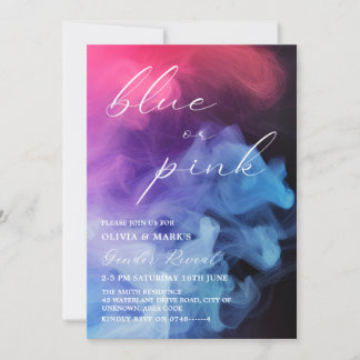 Zwart blauw en roze Baby Kaart