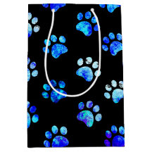 Zwart Blauw Gestructureerd Pootafdruk Patroon