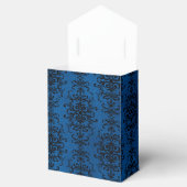 Zwart-blauw gothic Damask Bedankdoosjes (Geopend)