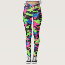 Zwart Blauw Groen Roze Camouflage Stijl