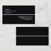 Zwart blauw licht modern creatief Visitekaartje (Voorkant / Achterkant)