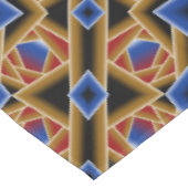 Zwart Blauw Rood Goud Ombre Afgrond Abstracte Kuns Tafelkleed (Gekanteld)