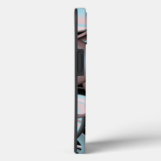 Zwart blauw roze mokkergradiënt Concentric Cirkel Case-Mate iPhone Case (Achterkant / Rechts)