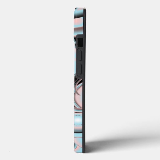 Zwart blauw roze mokkergradiënt Concentric Cirkel Case-Mate iPhone Case (Achterkant / Links)