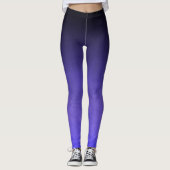Zwart blauw rustige ombre donker leggings (Voorkant)