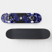 Zwart Blauw Skateboard (Horizontaal)